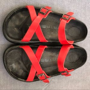 Tatami Birkenstock Red Sandals